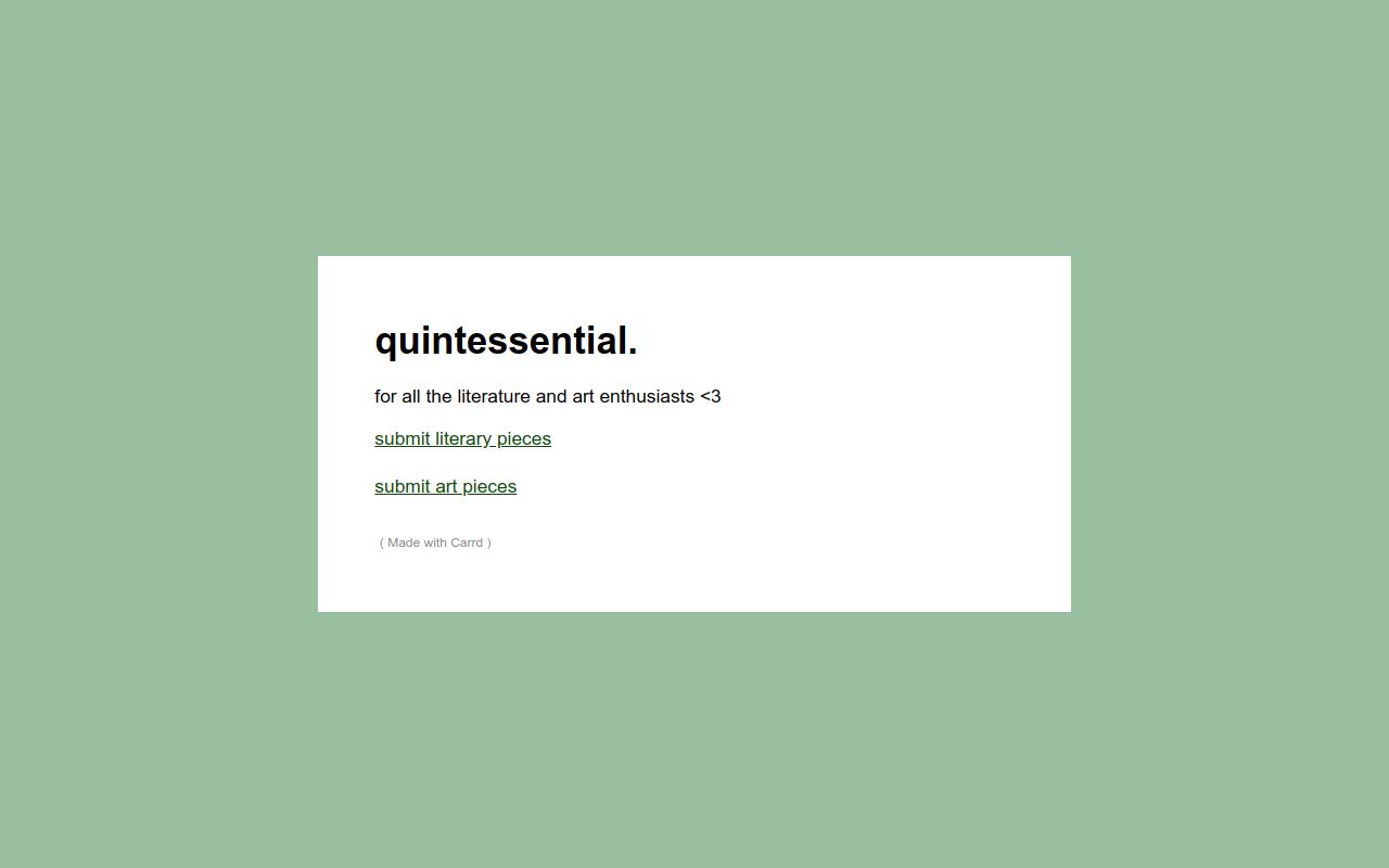 Carrd profile picture for @quintessential